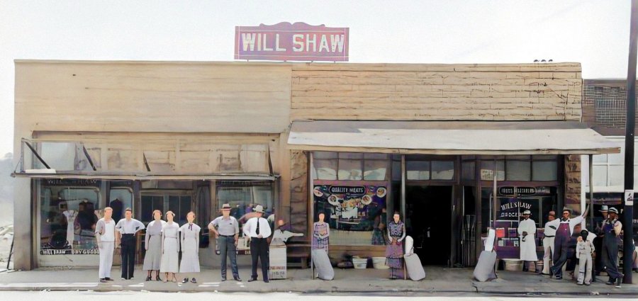 The stonework of the Will Shaw store is still recognizable